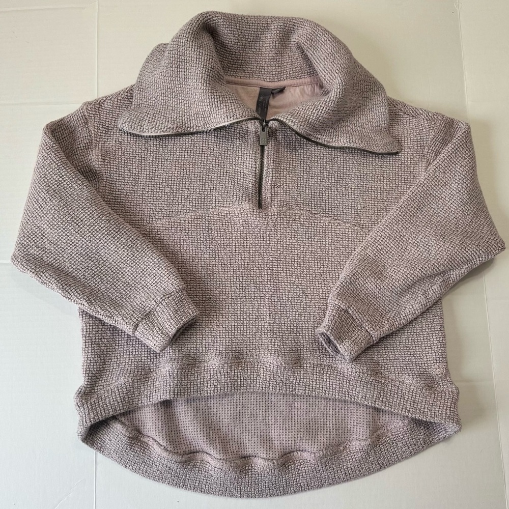 Sweaty Betty Restful Bouclé
Half Zip Pullover Sweatshirt Womens 4 Pink Gray